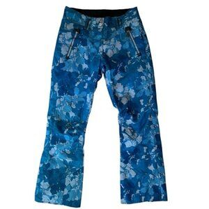 Obermeyer Blue Floral Insulated Ski Pants - Size 4